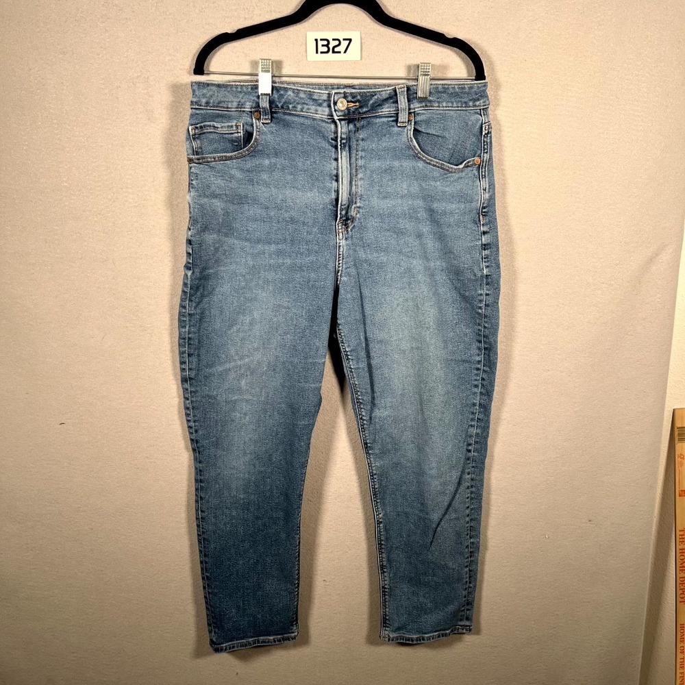 American Eagle Outfitters Jeans Women 14 Blue Denim Stretch Medium Wash Straight